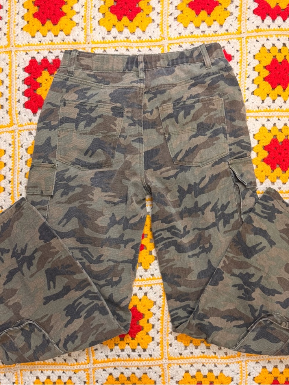 JFORJUSTIFY Y2K Camo Cargo Pants